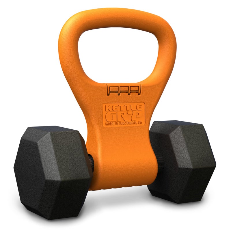 KETTLE GRYP - الأصلي - كما رأينا في SHARK TANK! يحول الدمبل الخاص بك إلى Kettlebell - صنع في الولايات المتحدة الأمريكية - مقبض الدمبل - Image 1